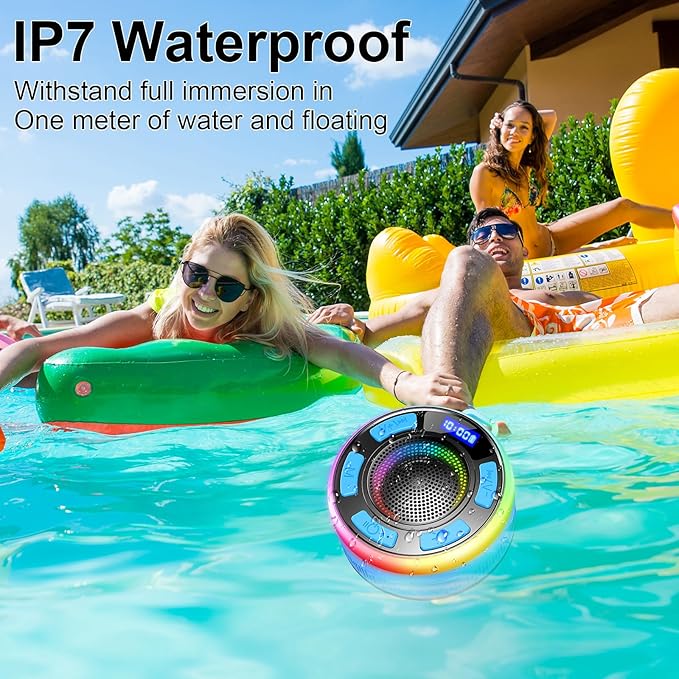 Shower Bluetooth Speaker IPX7 Waterproof, Portable Bluetooth Speakers - Image 6