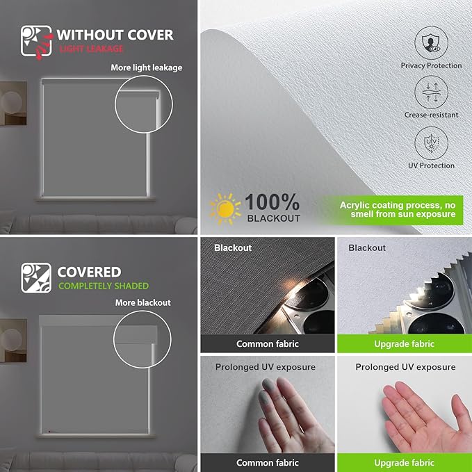 ZSTARR Motorized Smart Blind for Window, Automatic Blackout Roller Shade - Image 5