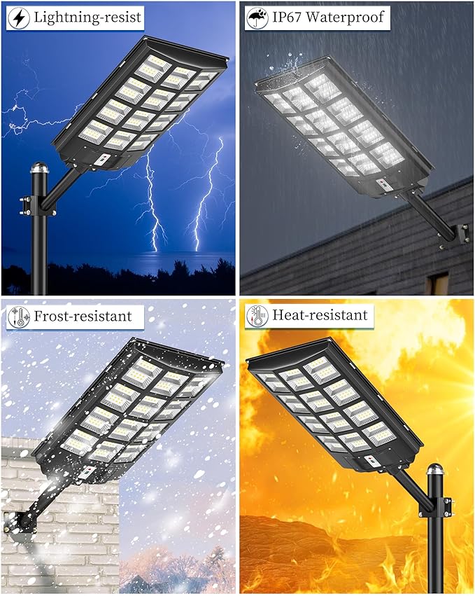 Gefolly SL-7000W Solar Street Light Outdoor 700000LM Wide Angle Commercial - Image 7