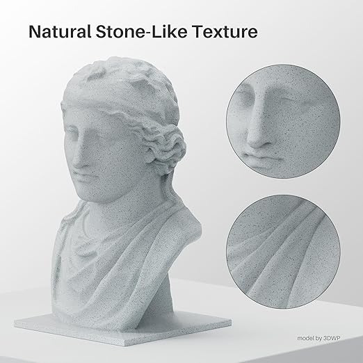 ELEGOO PLA Filament 1.75mm Marble Cement Gray 1KG, Rock Stone 3D Printer - Image 2