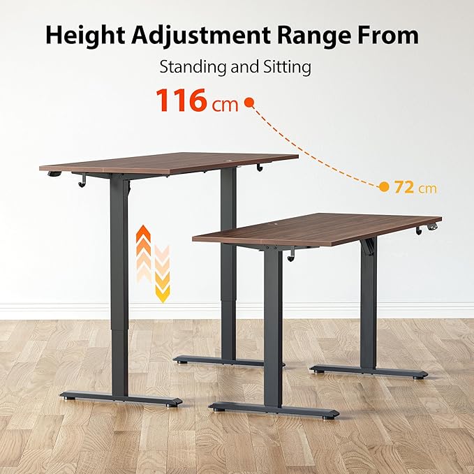 Agilestic Electric Standing Desk, Large 60 x 24 Inches Height Adjustable Desk - Image 9