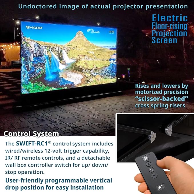 Elite Screens Kestrel Tab-Tension 3 CineWhite, 150 inch 16:9 Aspect Ratio - Image 5