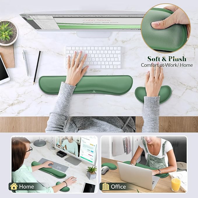 Gimars Upgrade Enlarge Silky and Superfine Fabric Gel Memory Foam Keyboard - Image 7