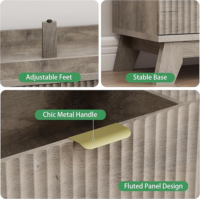 Xixini Fluted Dresser for Bedroom - Image 6