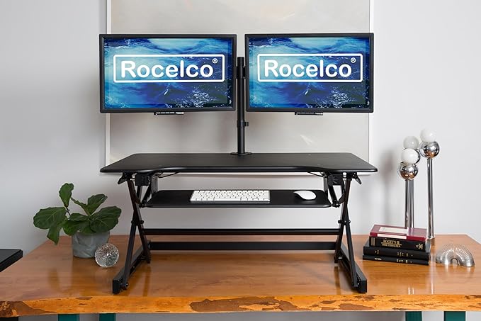 Rocelco 40" Height Adjustable Standing Desk Converter - Image 2