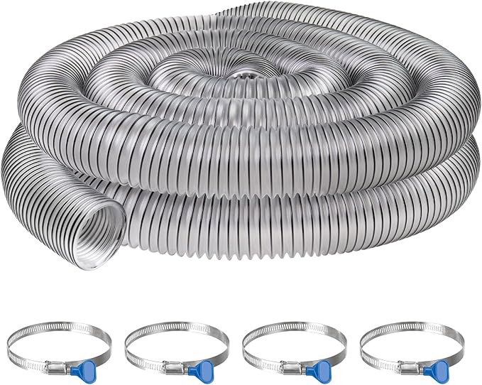 PVC Dust Collection Hose 2-1/2"x20', 2.5 Inch Dust Collector Vacuum Hose by JIANBENKJ