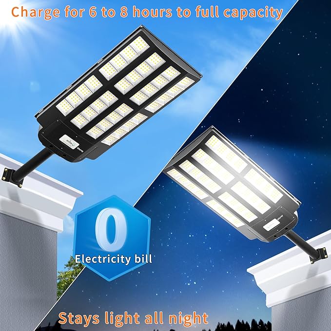 Ofuray Of-6200W Solar Street Lights Outdoor, 620000LM Solar Security Flood - Image 6