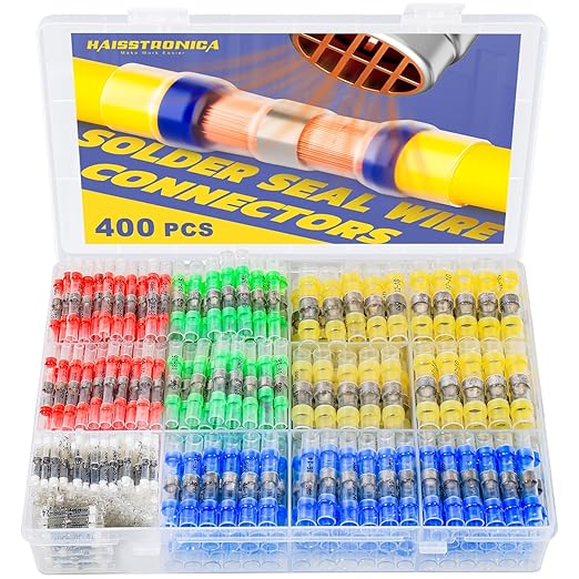 haisstronica 400PCS Solder Seal Wire Connectors Kit, 26-10 Gauge Marine Grade by HAISSTRONICA