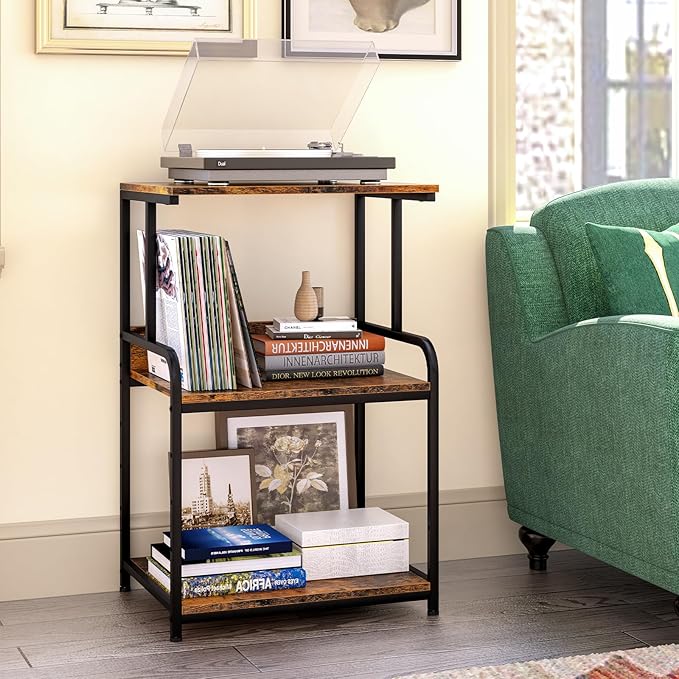 Arbuxzuy Printer Stand with Storage Shelf, 3 Tier Printer Cart with Wheels - Image 4