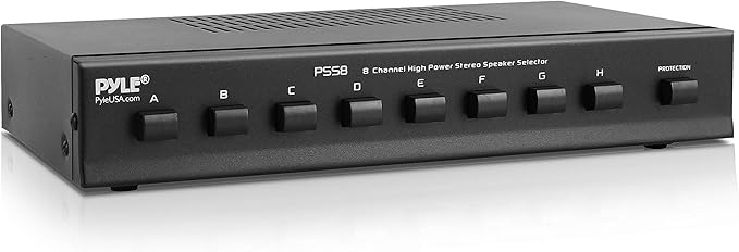 Pyle Premium New and Improved 8 Zone Channel Speaker Switch Selector Switch Box by PyleUSA