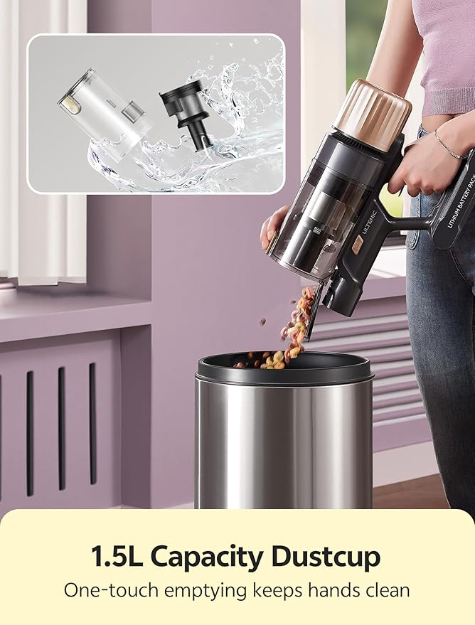 Ultenic Cordless Vacuum Cleaner, 600W 60KPA 65min Runtime, Stick Vacuum - Image 9