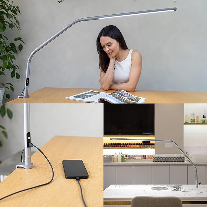 Daylight Slimline 4™ LED Table Lamp in Ice Grey - Image 6
