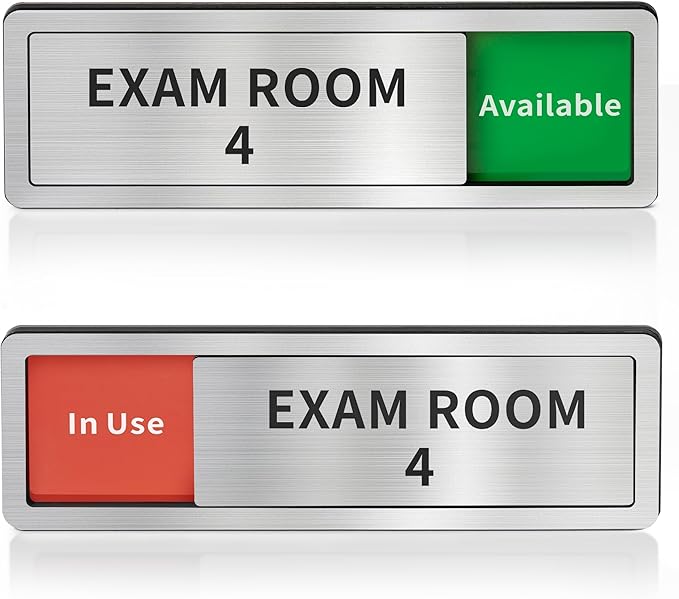 Exam Room Sign, Exam Room Numbers, In Use/Available Slider Door Signs by Abudada