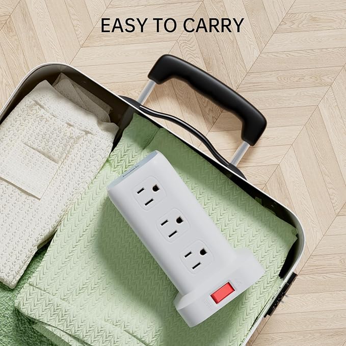 PD20W Power Strip Tower Surge Protector Power Strip - Image 6