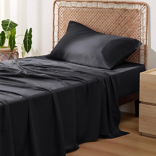 Bedsure Twin Sheets Set, Cooling Sheets Twin Size Bed Set, Rayon Derived from by BEDSURE