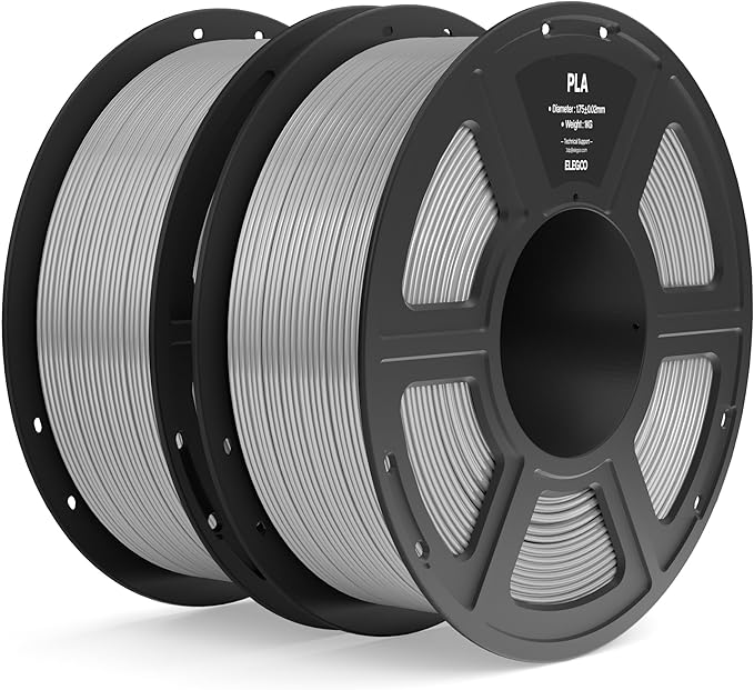 ELEGOO PLA Filament 1.75mm Gray 2KG, 3D Printer Filament Dimensional Accuracy by ELEGOO