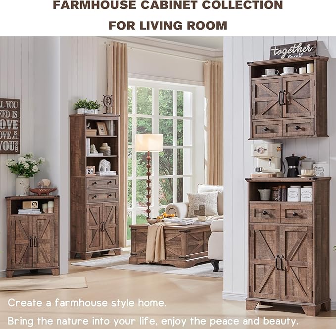 ACCOHOHO Bathroom Wall Cabinet, Farmhouse 24" Wide Medicine Cabinet - Image 8