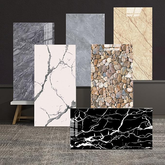 Wall Panels Peel and Stick，PVC Imitation Artificial Marble Tiles Sticker，10 pcs - Image 6