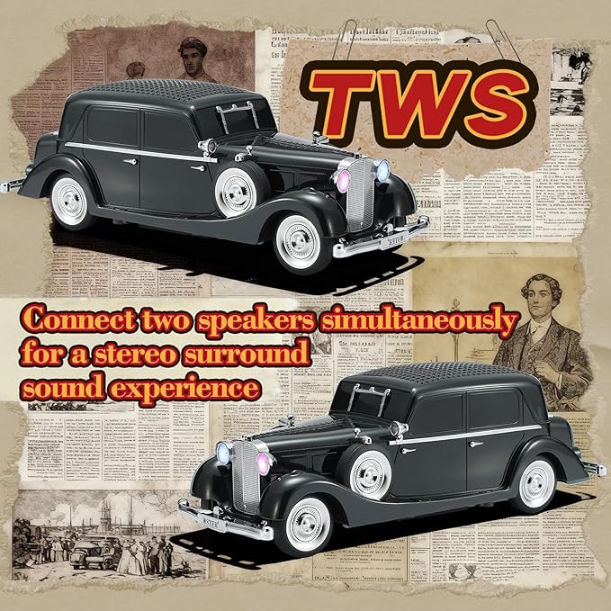 WS-1934 Retro Classic Car Bluetooth Replica Speaker – Wireless HD Sound - Image 6