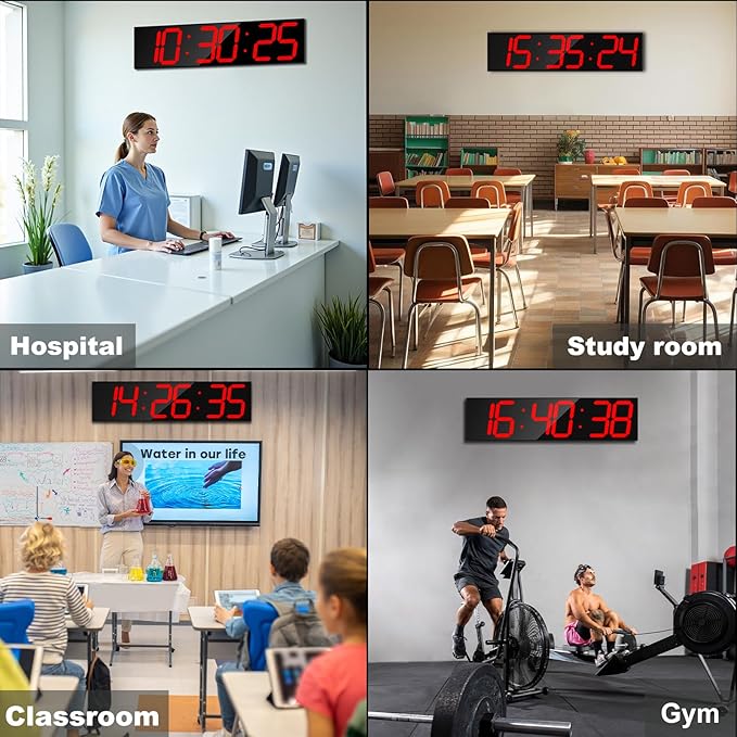 CHKOSDA 28.4''Large Digital Wall Clock, Automic Digital Clock - Image 7