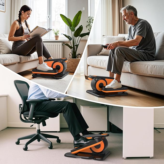 Under Desk Elliptical Machine, Quiet & Portable Electric Machine Seated Pedal - Image 2