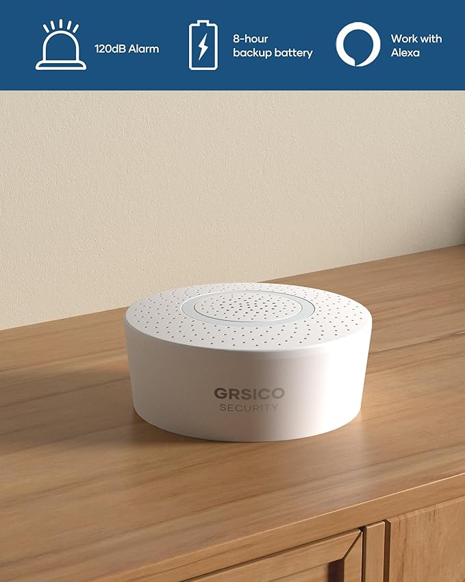 GRSICO Wireless Home Alarm System 15-Piece Kit, WiFi Alarm System - Image 2
