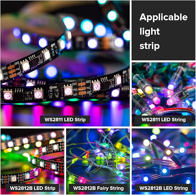 BTF-LIGHTING WS2811 WS2812B 1903 DC5/12V 14keys Wireless RF RGB LED Controller - Image 5