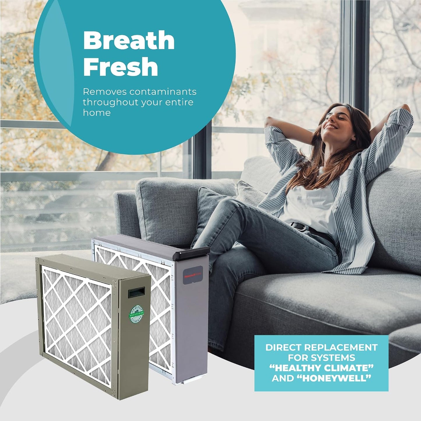 20x20x4 Air Filter Replacement MERV 11, FC100A1011 Pleated HVAC AC Furnace Filters with Wholesalehome Cleaning Cloth, 2-Pack (Actual Size: 19.94 x 19.75 x 4.38 Inches)