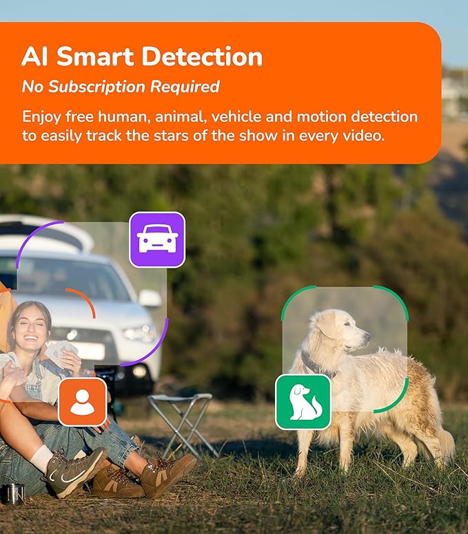 Sensforge 2.5K Solar Powered Outdoor Battery Camera, Smart AI Detection - Image 4