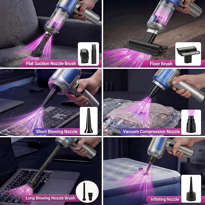 makecatch Handheld Car Vacuum Cleaner, 20000Pa High-Power Cordless Vacuum - Image 8