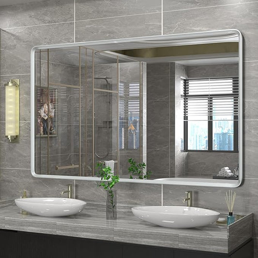 60x36 Silver Mirror for Bathroom, Large Silver Vanity Mirror for Wall, Large by GOLOMO