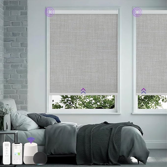 Astomi Motorized Roller Shades for Windows, Smart Blinds, Voice Control by Astomi