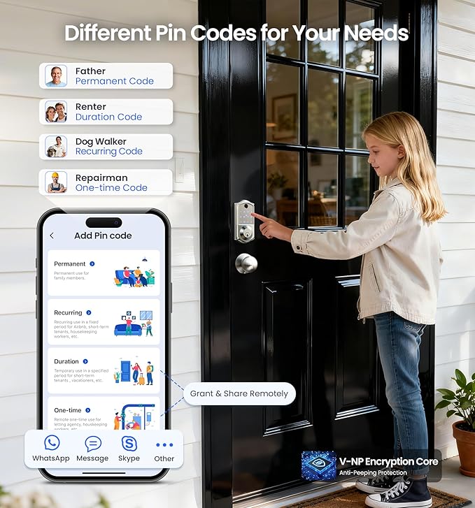 Veise VE017-K Fingerprint Smart Lock - Image 4