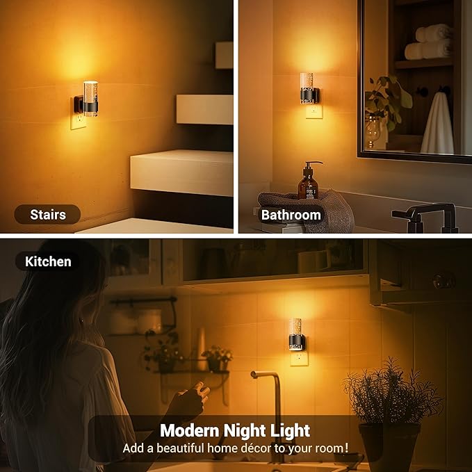 JandCase Night Light, Automatic Night Lights Plug into Wall, 2 Pack Dimmable - Image 6