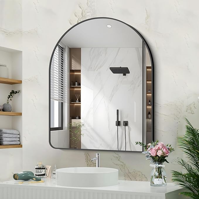 Arched Bathroom Mirror, Wall Mounted Mirror, Living Room, Hanging or Leaning - Image 7