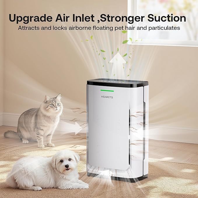 Pet Air Purifier Large Home up to 4200 sq ft, Suck up Floating Cat Dog Hair - Image 2