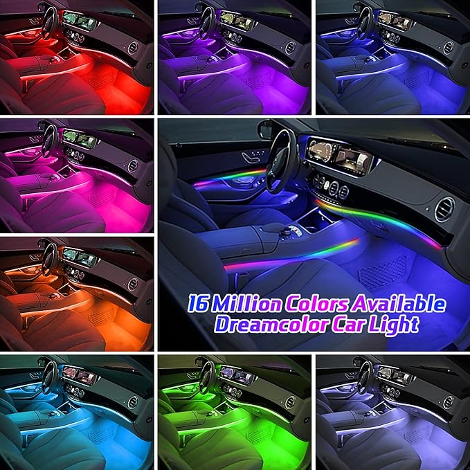 Dreamcolor Acrylic Interior Car Lights, WEBUPAR Car Accessories 18 in 1 Car LED - Image 3