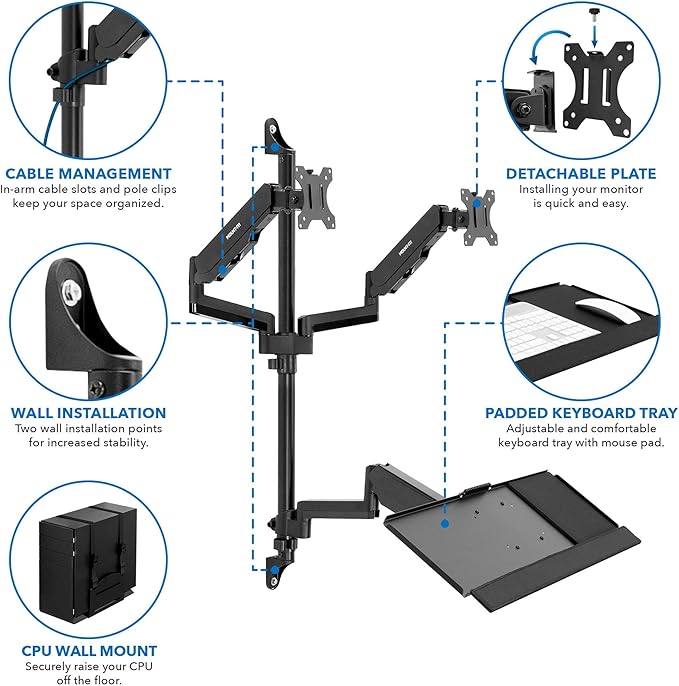 Mount-It! Wall Mount Workstation - Image 4