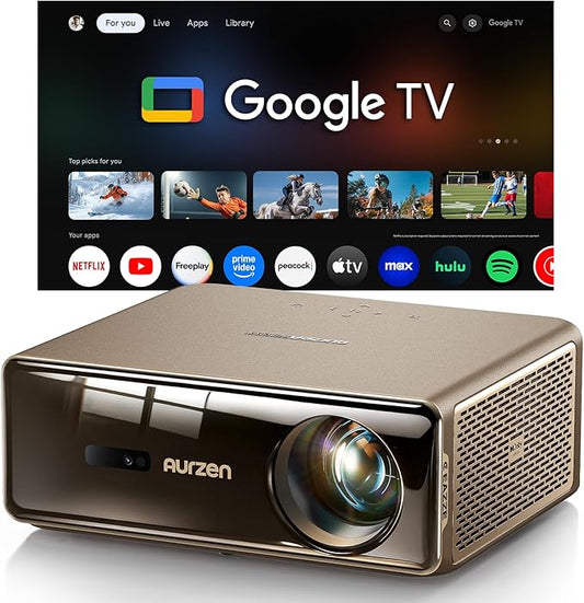 Aurzen EAZZE D1 MAX Upgraded Google TV Smart Projector 4K Supported, by Aurzen