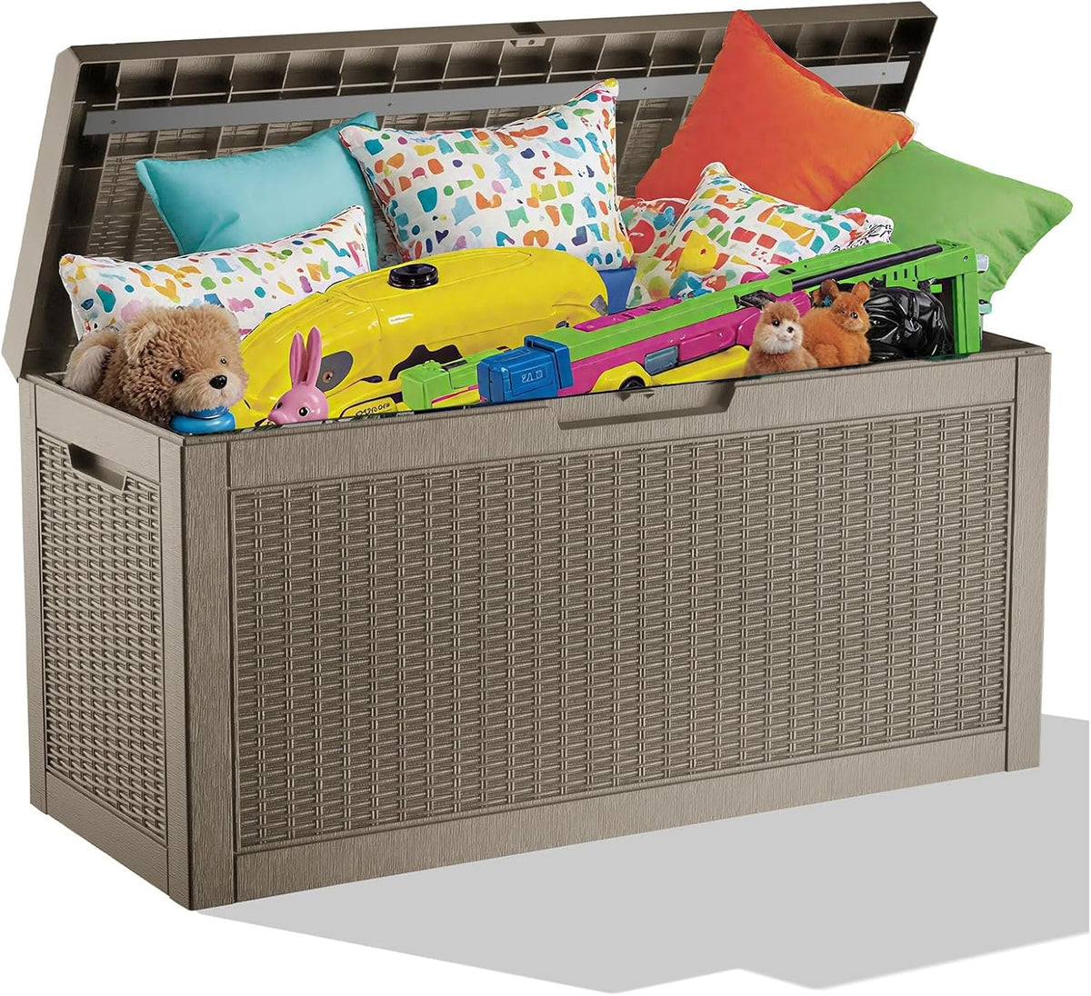 60 gallon outdoor storage box - waterproof resin, main product view