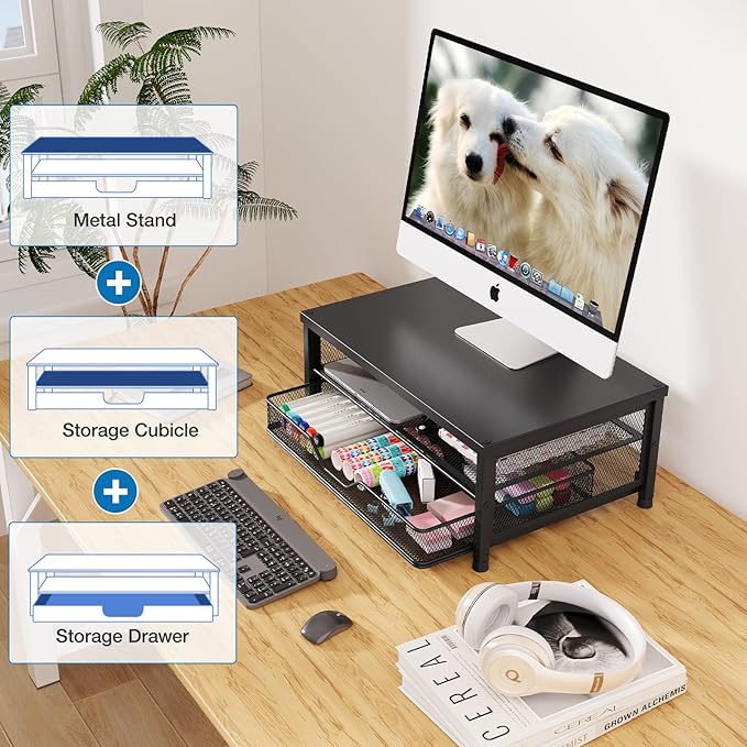 OPNICE Computer Monitor Stand Riser, Desk Organizer - Image 4