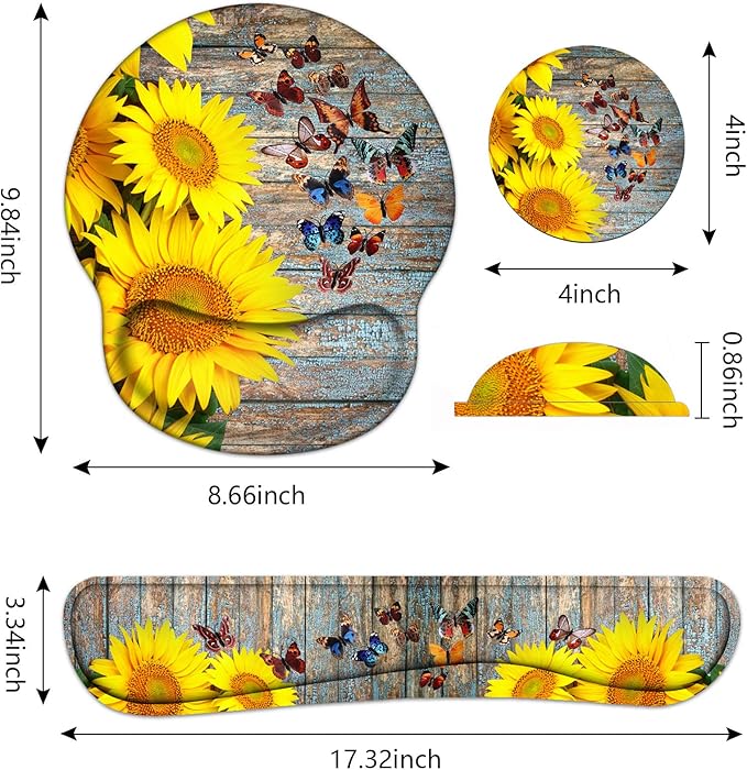 Keyboard Wrist Rest and Mouse Pad Wrist Support Set - Image 3