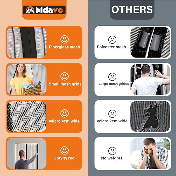 Magnetic Screen Door, Screen Door Mesh, Keep Bugs Out, Easy Install Works - Image 5