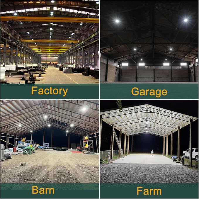 ACOHOOK LED High Bay Light 420W 60000lm 5000K High Bay LED Shop Lights - Image 9