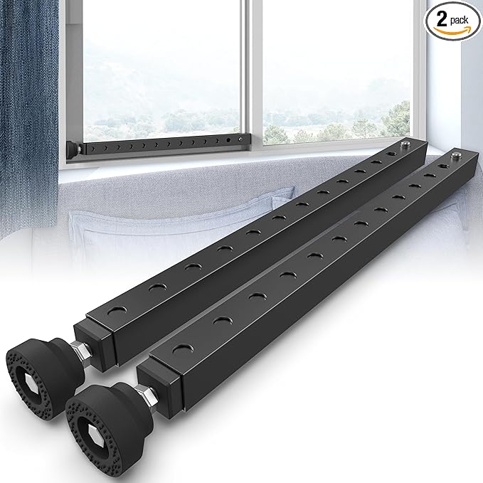 WooFog Adjustable Window Security Bars Vertical, Heavy Duty Sliding Patio Glass by WooFog