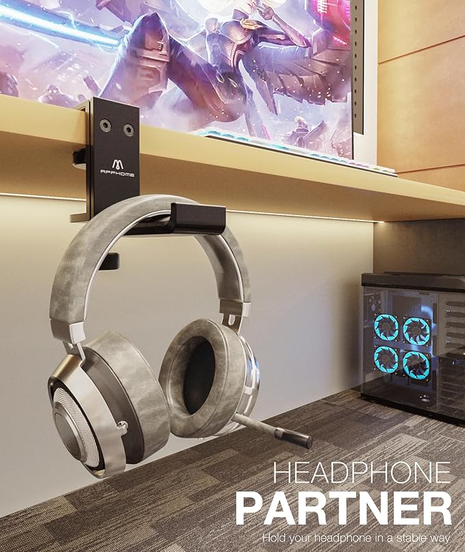 APPHOME New Foldable Headphone Stand Hanger Holder Aluminum Headset Soundbar - Image 9