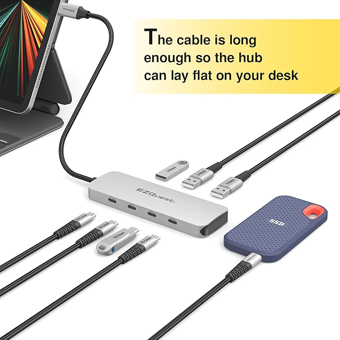 EZQuest USB C Hub Docking Station 7 in 1 - Image 5