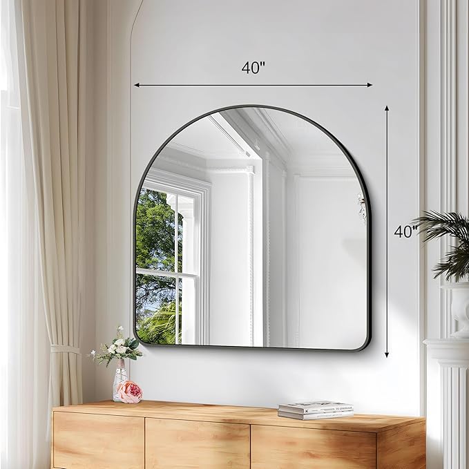 Arched Bathroom Mirror, Wall Mounted Mirror, Living Room, Hanging or Leaning - Image 2