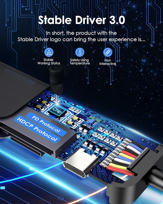 LENTION USB C Hub with 100W Charging, 4K@60Hz HDMI, Dual Card Reader, USB 3.0 & - Image 6