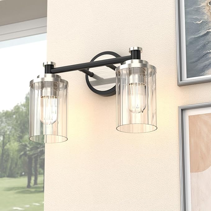 PHIXART Bathroom Lighting Fixtures Black and Brushed Nickel Bathroom Vanity - Image 4